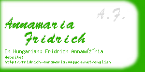 annamaria fridrich business card